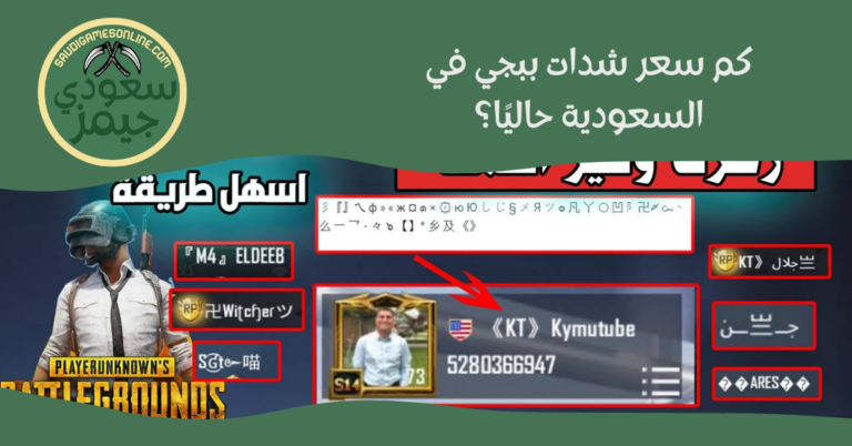 كم سعر شدات ببجي في السعودية